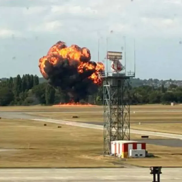 A private plane crashed during take-off at Southend Airport, erupting into a fireball. Smoke filled the Essex sky. Casualties and cause remain unknown.