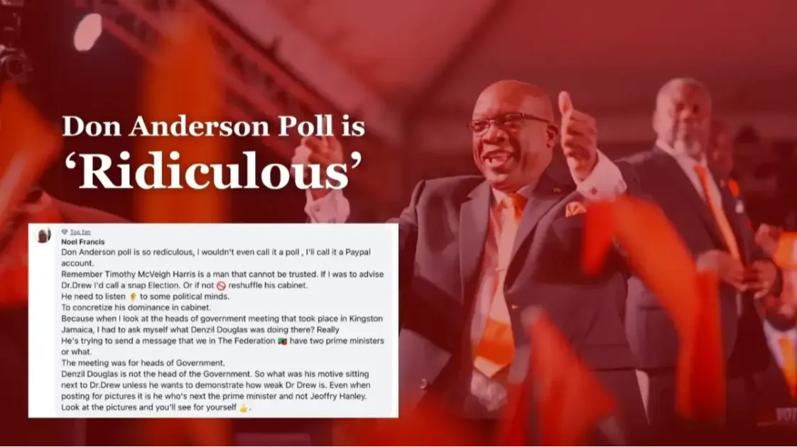 In the 2022 general elections in St Kitts and Nevis, the PLP promoted a poll claiming it would win by a landslide.