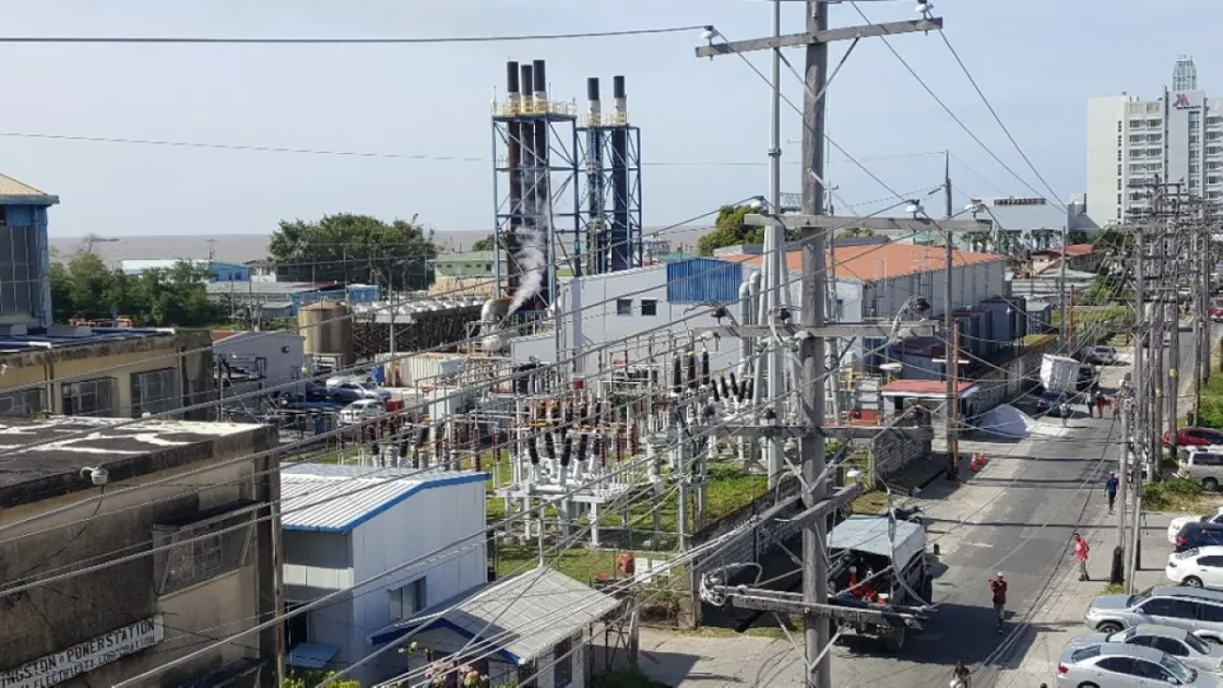 The explosion at the Kingston Power Plant resulted in a shutdown of the Demerara Berbice Interconnected system and causing the power outage.  