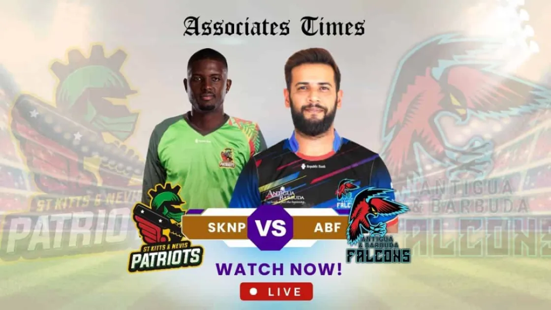 SKN Patriots won the first match against Antigua and Barbuda Falcons by six wickets. Stay tuned for CPL 2025 Live Coverage with real time updates and highlights.