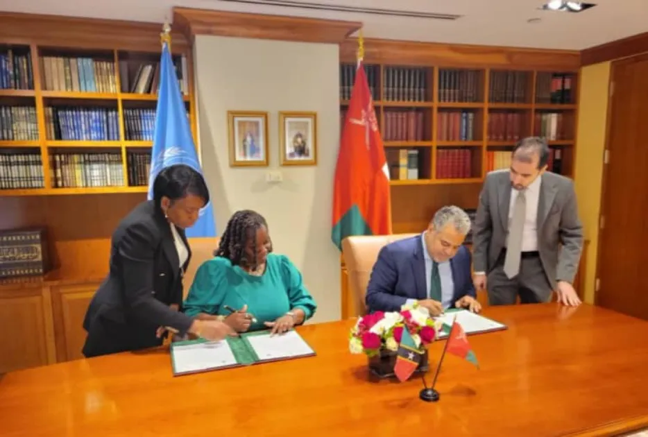 Both ambassadors signed the statement on behalf of the governments of St Kitts and Nevis and Oman.