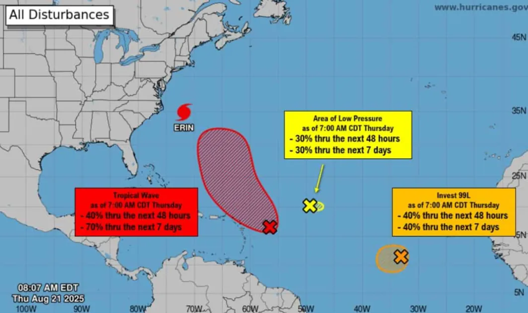 This tropical disturbance will be named as Tropical Wave Fernand, if it strenghthens to a tropical depression. This tropical disturbance will be named as Tropical Wave Fernand, if it strenghthens to a tropical depression.