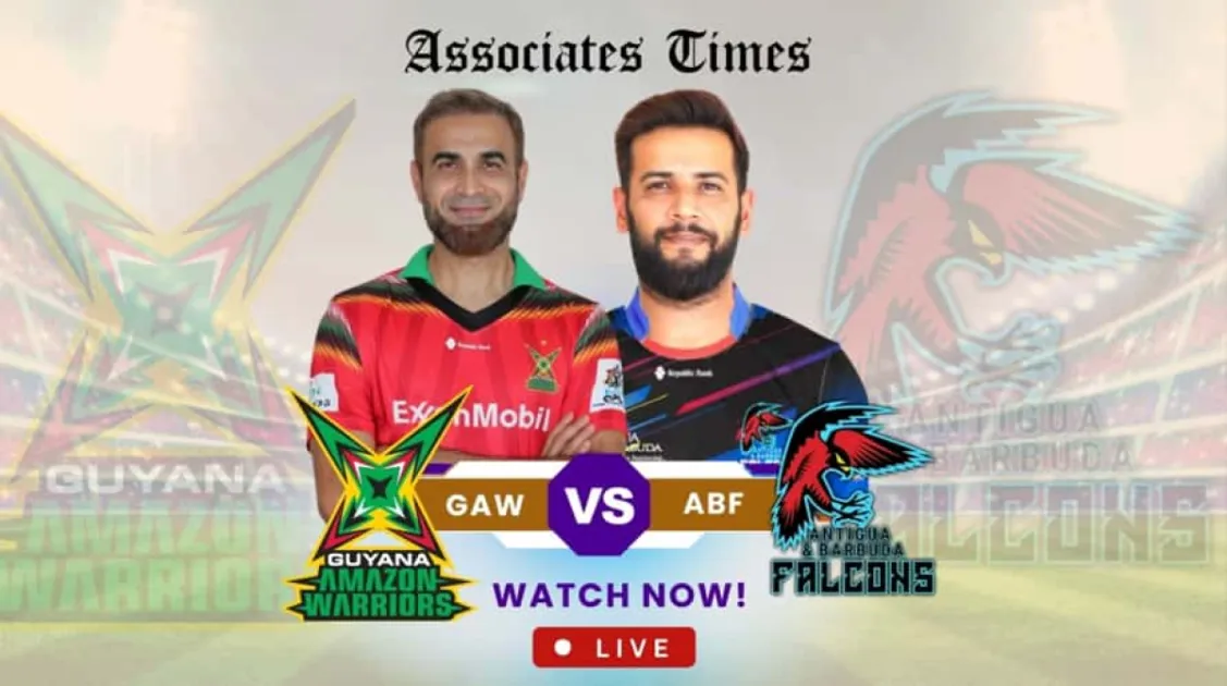CPL 2025 Live Score: Guyana Amazon Warriors win match by 83 runs. The 9th match of CPL 2025 features a clash between Antigua and Barbuda Falcons and Guyana Amazon Warriors.