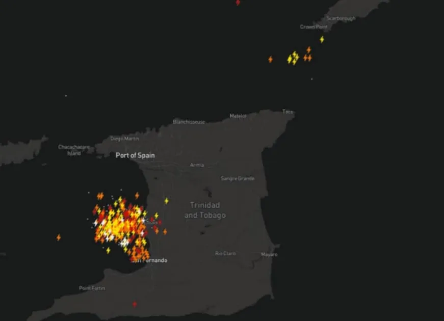 While no casualties or injuries have been reported from the 420 lightning strikes in Trinidad, authorities are cautioning residents about the possibility of severe weather and potential damage.
