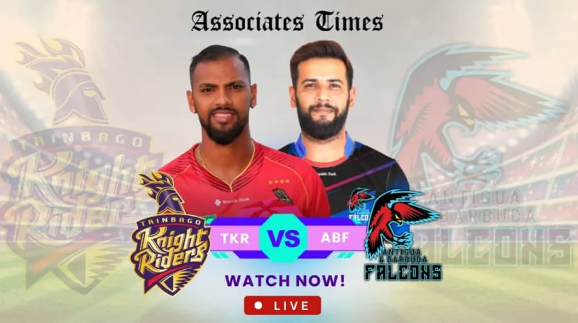 Trinbago Knight Riders wins by 8 wickets. Associates Times brings you live updates and scores as the Trinbago Knight Riders take on the Antigua and Barbuda Falcons.