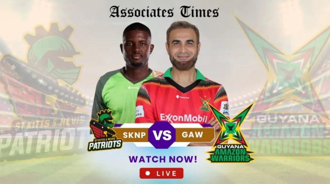 CPL 2025 Live Updates: SKN Patriots wins by 5 runs, Stay tuned for live updates on Associates Times as the action unfolds in this thrilling CPL encounter. CPL 2025 Live Updates: SKN Patriots wins by 5 runs, Stay tuned for live updates on Associates Times as the action unfolds in this thrilling CPL encounter.