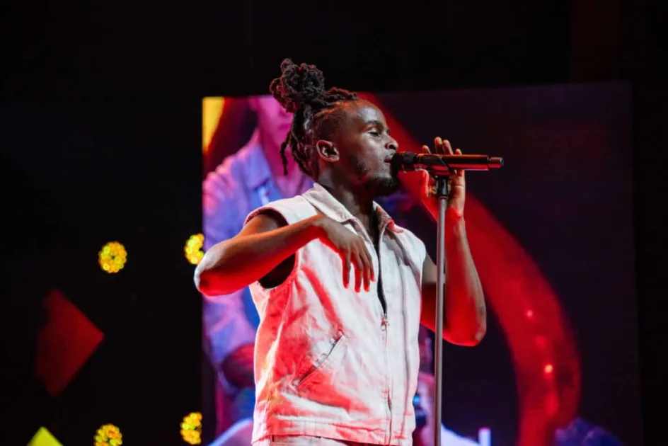 Grenadian singer Jeverson Ramirez performs at CANEX 2025 Mega Concert in Algiers