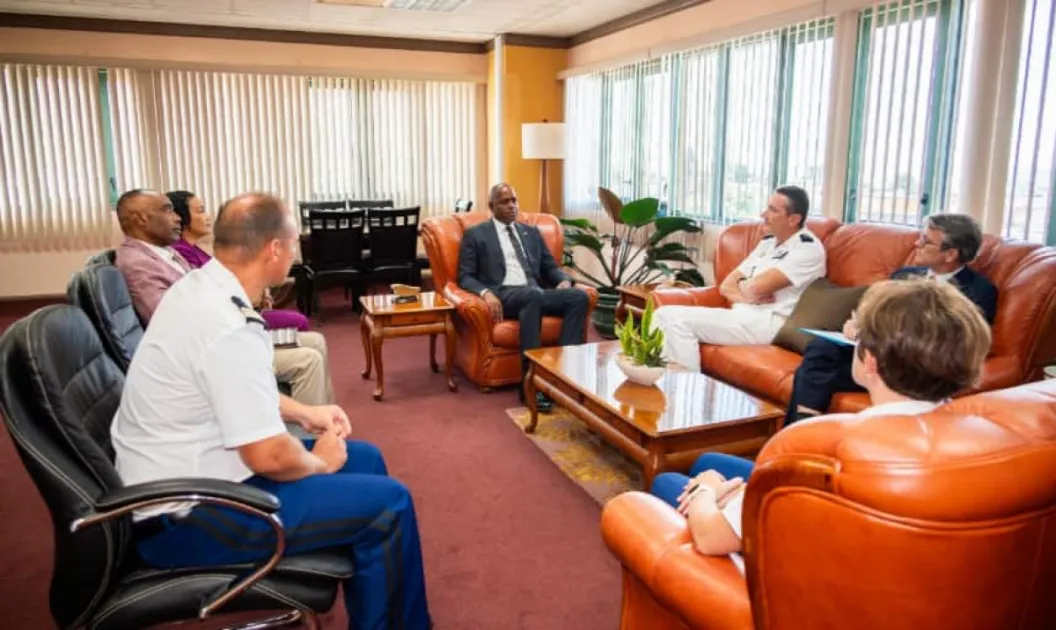 General Christophe Perret, head of the Gendarmerie, led the visiting delegation from Guadeloupe.