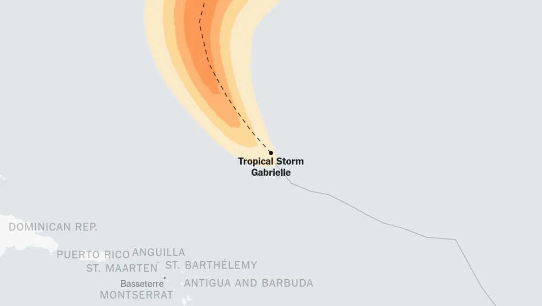 The Tropical Storm is currently moving towards the Caribbean with a speed of 50mph.