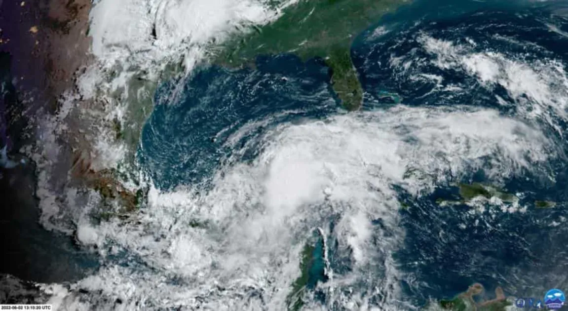 The disturbance is moving northwest at a speed of 7 miles per hour.