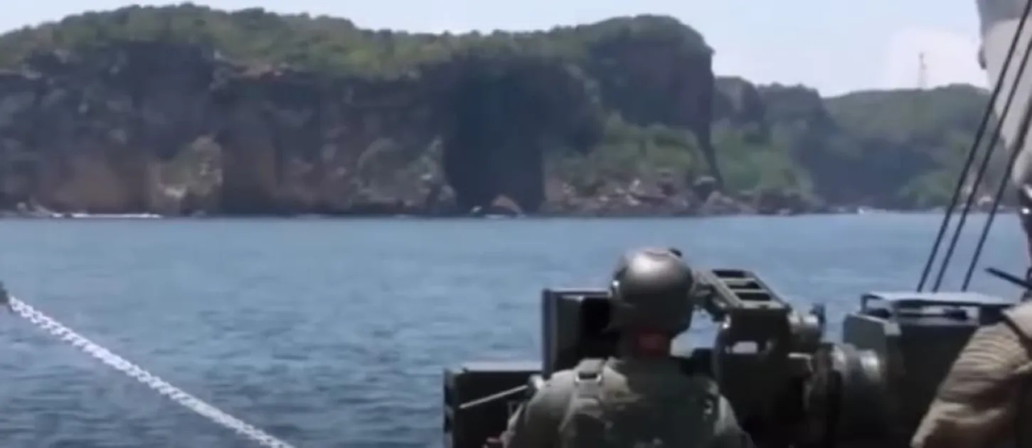 The vessel was stationed off Patos Island, aiming to enhance the exercise and create security across the region. 