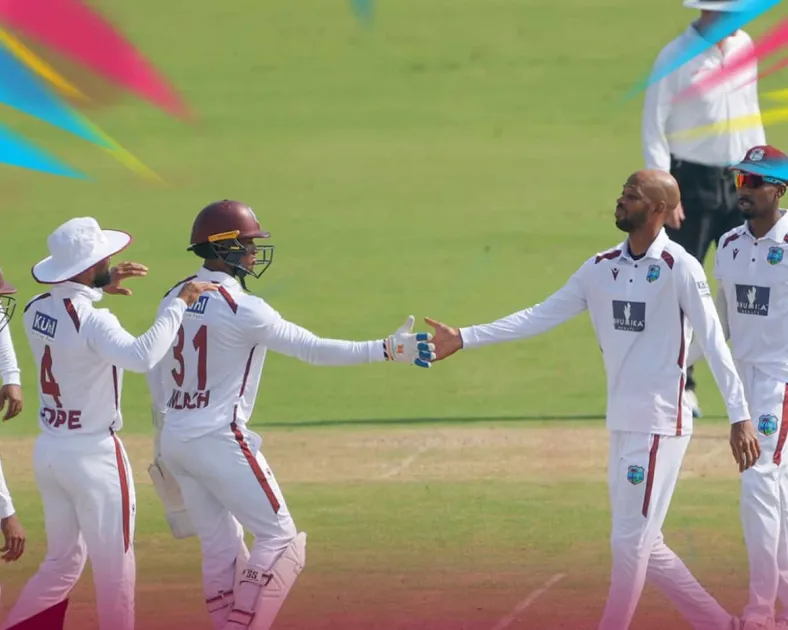 Despite centuries from John Campbell and Shai Hope, the West Indies' innings collapsed, with key players like Justin Greaves and Jayden Seales falling, ultimately leading to their defeat.