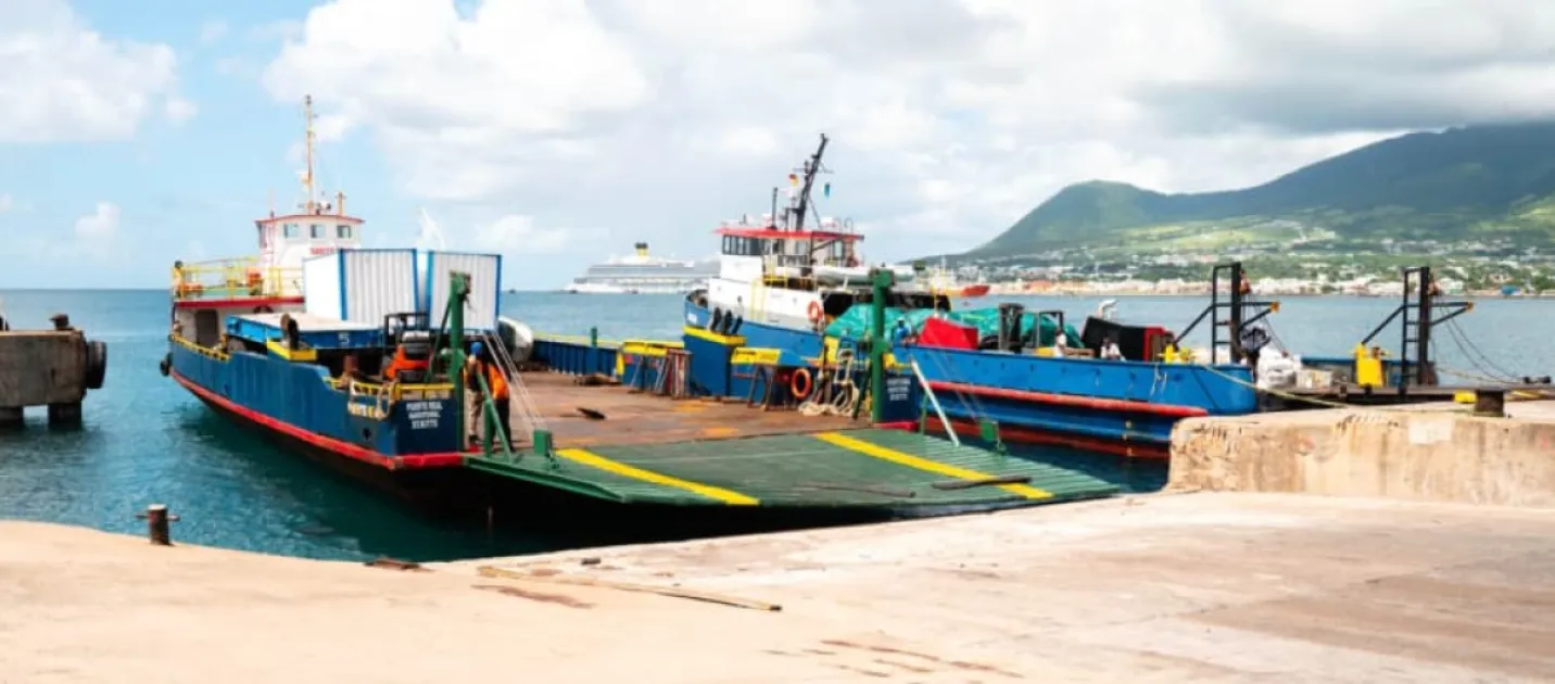 The MV Puerto Real and MV Tangazona docked at the Deep Water Harbour Cargo Port in St Kitts and Nevis, bringing essential goods to support the island’s supply chain and tourism sector.