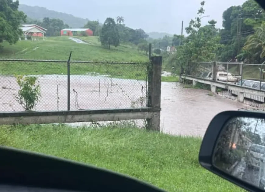 The rainfall caused flooding in several key areas, including Jennings, Follies, Pigotts, and Golden Grove. The rainfall caused flooding in several key areas, including Jennings, Follies, Pigotts, and Golden Grove.