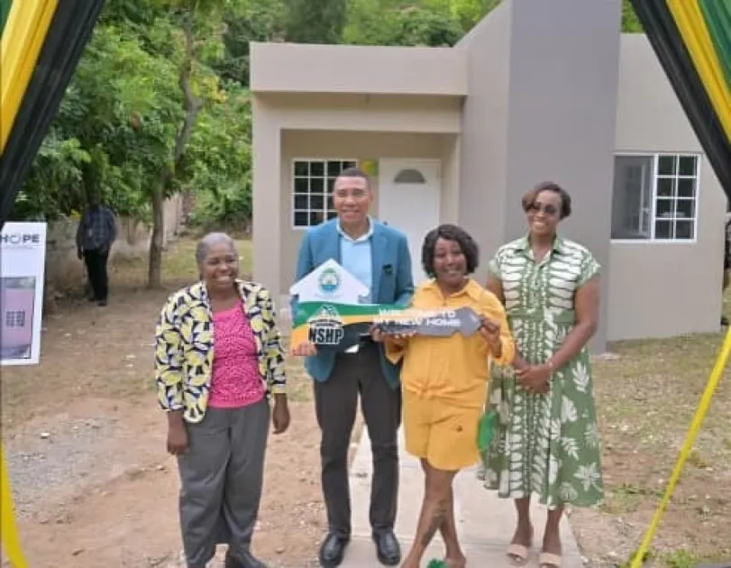 Prime Minister Holness delivered keys to three families whose lives were upended by fire and flooding, offering them a fresh start through the New Social Housing Programme.