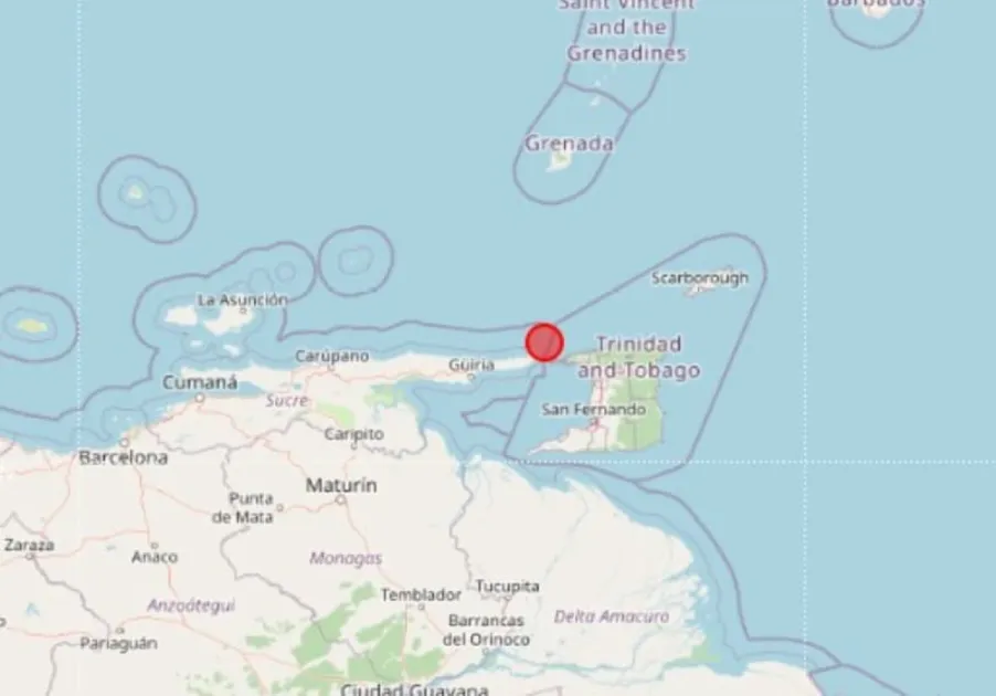 The UWI Seismic Research Centre reported that the earthquake occurred at 7:50 pm local time at a depth of 44 km. The UWI Seismic Research Centre reported that the earthquake occurred at 7:50 pm local time at a depth of 44 km.