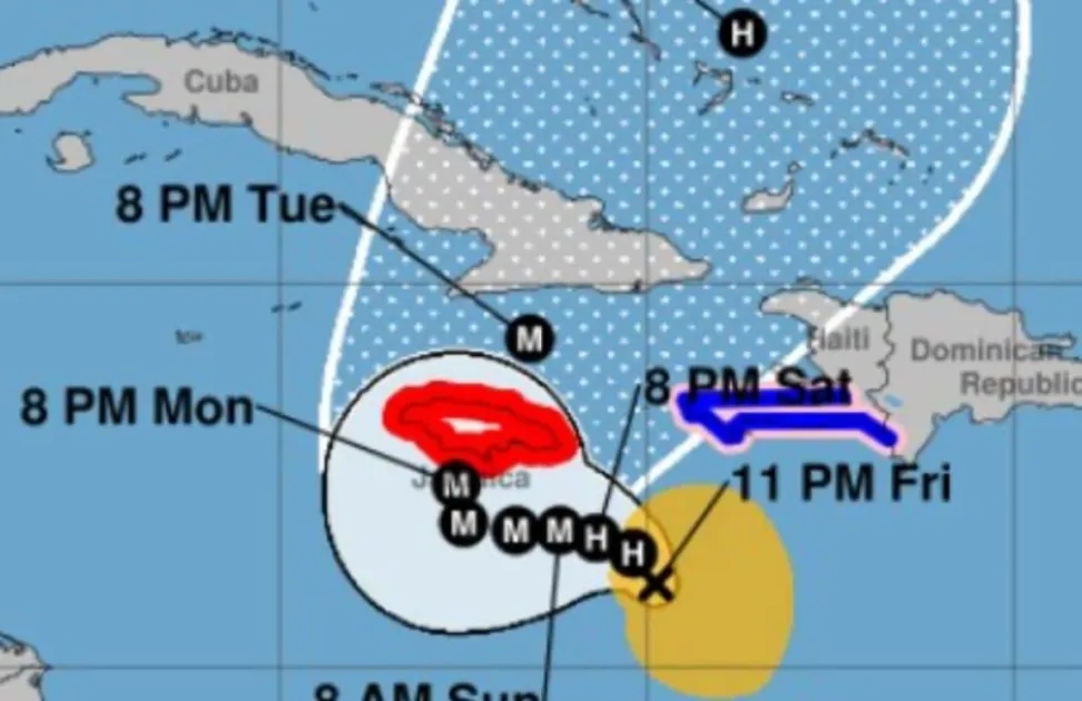 Jamaica under Hurricane Warning as Tropical Storm Melissa approaches