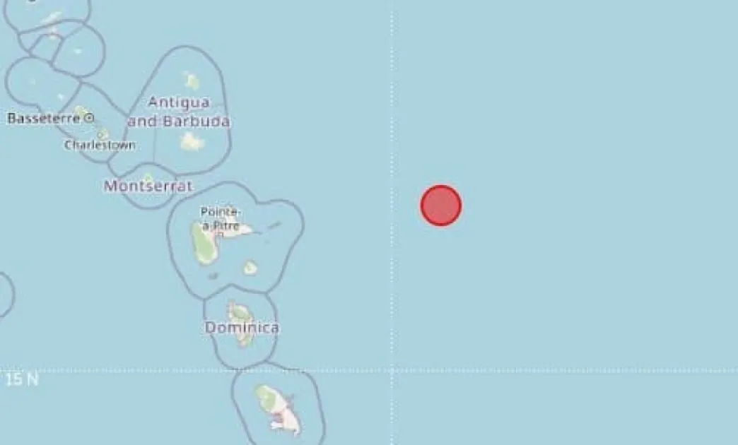 Five Strong Earthquakes Strike Near Dominica in Under an Hour, Largest Measuring 6.7