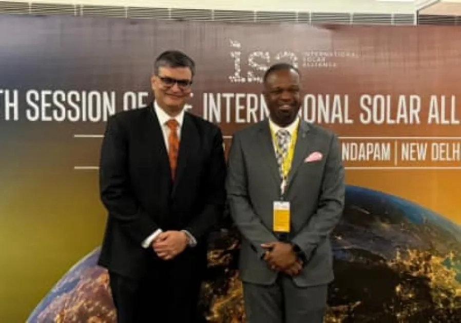 During the meeting, Minister Maynard discussed St. Kitts and Nevis' solar energy initiatives, focusing on lowering costs and reducing reliance on fossil fuels.