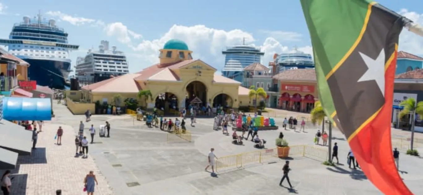 The travelers explored St Kitts' rich history and charm through the vibrant offerings at Port Zante.