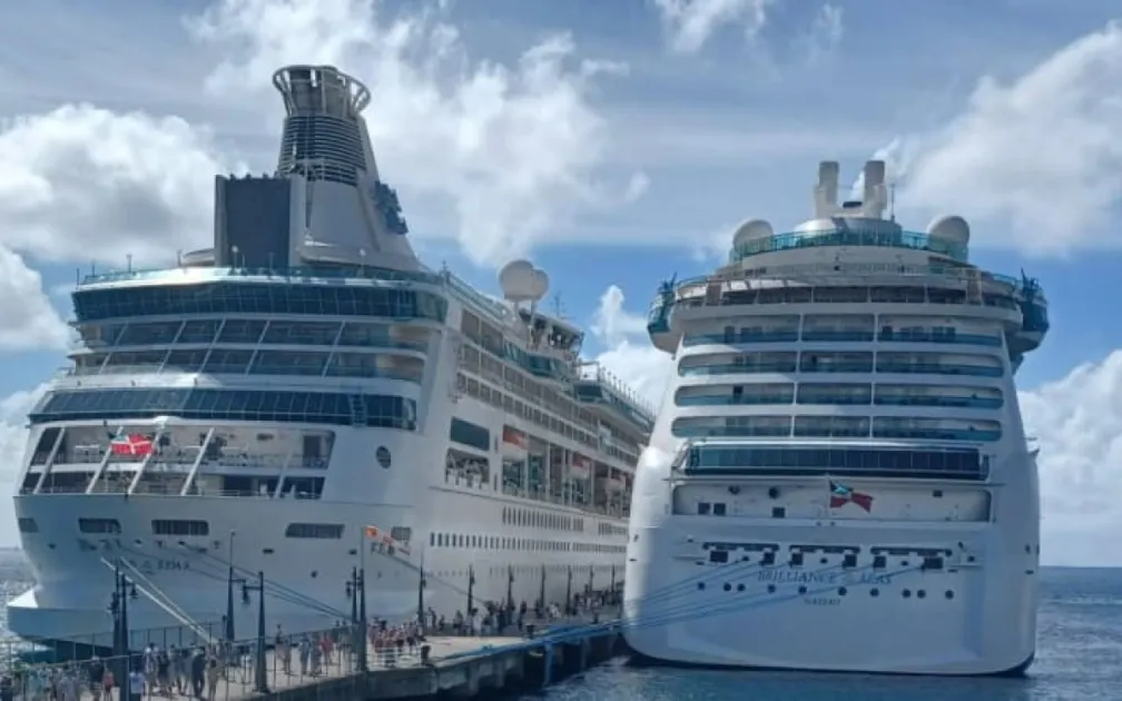 Three cruise ships dock at Port Zante bringing 7,600 passengers