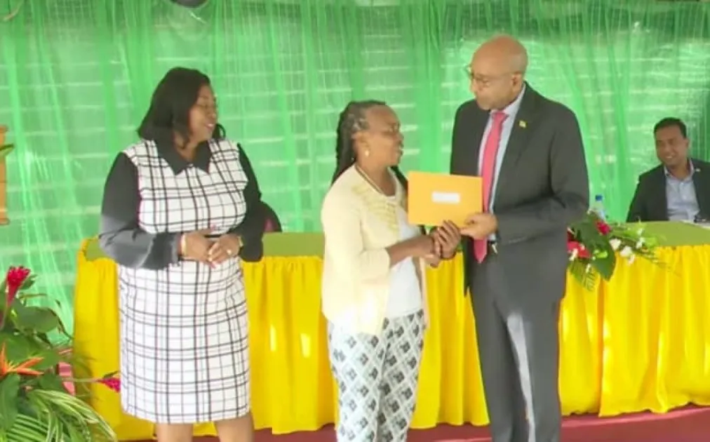 During the handover ceremony, MP Jullan Defoe called the new homes a blessing for the 22 recipient families.
