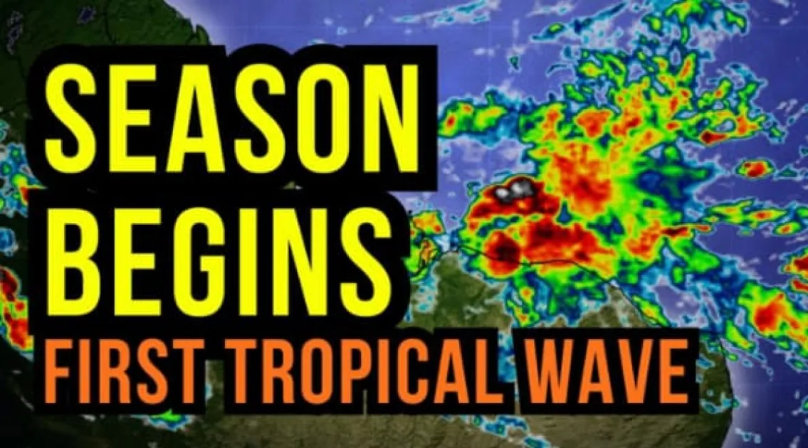 First Tropical Wave to pass South of Dominica