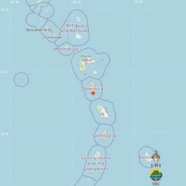 Small Earthquakes Continue South of Dominica as Seismic Activity Remains Elevated