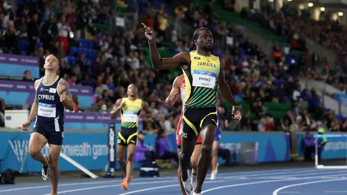 Prince recovered from a slow start to win the men’s 110m hurdles in 13.17 seconds, finishing ahead of England’s Samuel Bennett and Cyprus’ Milan Trajkovic to secure Jamaica’s first gold medal of the Games.