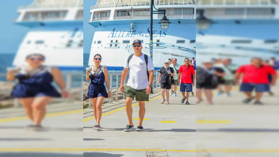 The Allure of the Seas docked at Port Zante with 6,702 passengers, boosting tourism and providing a busy day for businesses across Basseterre.