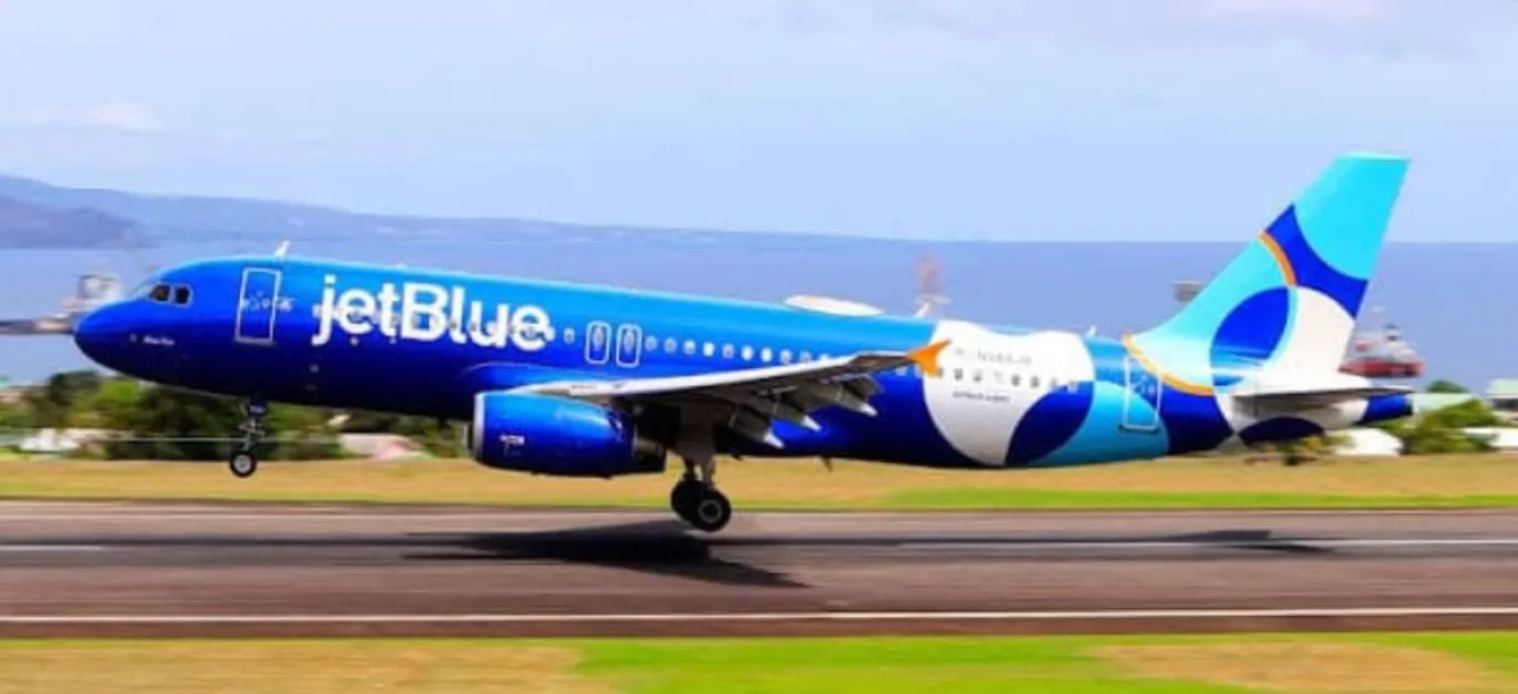 JetBlue Heritage A320 and interCaribbean E170 spotted at St. Kitts Airport