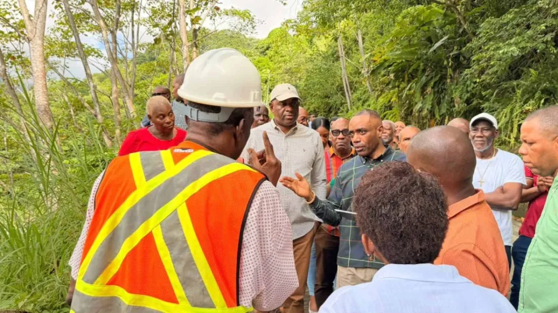 Prime Minister Roosevelt Skerrit has outlined immediate road works at Aux Delices and on the Petite Savanne-Delices alternative route following a recent landslide.