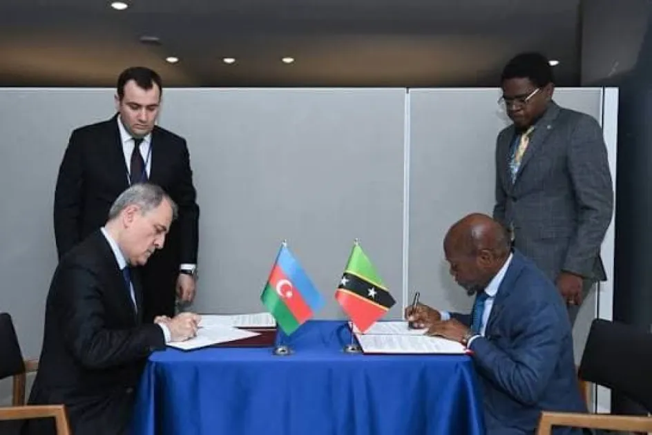 St Kitts and Nevis, Azerbaijan sign visa-waiver agreement at UNGA 81